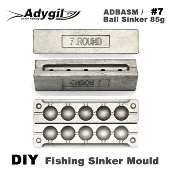 Adygil DIY Pescuit Mingea Sinker Mucegai ADBASM/#7 Mingea Sinker 85g 6 Orificii