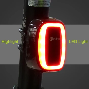 Bicicleta Lumina MEILAN Biciclete Coada Lumina X6 Inteligent de Lumină de Frână 8 Modul de Rezistenta Lung Frana Senzor de Avertizare Noapte de Echitatie Coada Lumina
