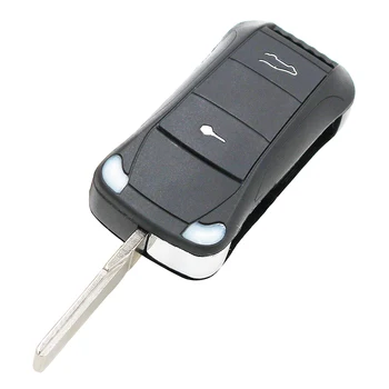 2 Butoane Flip Key Remote Shell caz fob pentru Porsche Cayenne netăiat HU66 lama