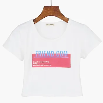 Femei Prieteni de Imprimare T-shirt Doamnelor Scrisoare Top cu Maneci Scurte Moda O-neck Tricou de Bumbac T-Shirt pentru Femei Tricou Femei Fete