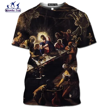 Mamba top Creștin tricou homme Dumnezeu men ' s T-shirt 3D Isus Amin Catolicism tee noua moda de vară amuzant maneci Scurte Streetwear