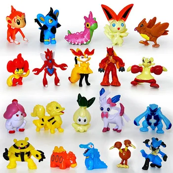 144 Stiluri Diferite 24buc/sac de Jucării Fierbinte Anime pokemones Cifrele de Acțiune de Desene animate Jucării Figura 2.5-3cm cadou de Crăciun