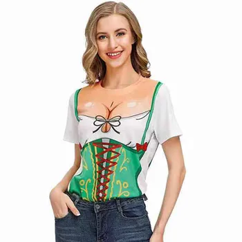 German Oktoberfest Îmbrăcăminte Stil Etnic Bere Serviciu Banchet, Eveniment Doamnelor T-Shirt