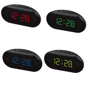AM/FM Ceas cu LED-uri Electronice Desktop Ceas cu Alarmă Digital Masă Radio Cadou Home Office Supplies UE Plug