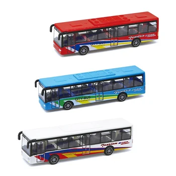 1 buc Culoare Aleatorii Copii cu Degetul Jucarii Simulare Mini Aliaj de Zinc de Autobuz pentru Copii Mașini de Jucărie Amuzant Cadouri in Miniatura Autobuz de Jucărie