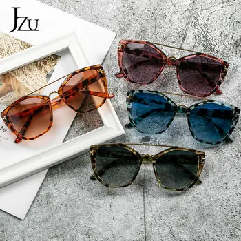 Fierbinte de vânzare metal ochelari de soare de sex feminin gradient de leopard de imprimare personalizate de cumpărături ochelari de soare doamnelor punk ochelari moda UV