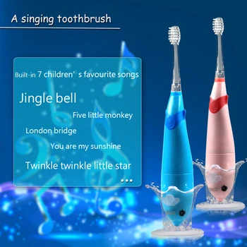 SNAIR Copii Periuta de dinti Electrica Alimentat Reîncărcabilă Sonic Perii Moi LED Smart Periuta de dinti pentru 3-12 Ani rezistent la apa