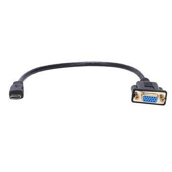 Cablu Mini HDMI to VGA M/F Conector Cablu Adaptor Convertor 0,3 M 1FT