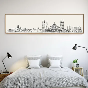Istanbul Poster Abstract, Arta De Perete Shanghai, San Francisco Imagine Panza Pictura Nordică Decor Acasă Living, Dormitor Decor