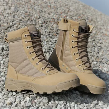 Oamenii Deșert Tactice Militare Cizme de Mens de Muncă Safty Pantofi Armata SWAT Boot Zapatos Glezna Dantela-up Cizme de Luptă 2020 Nou