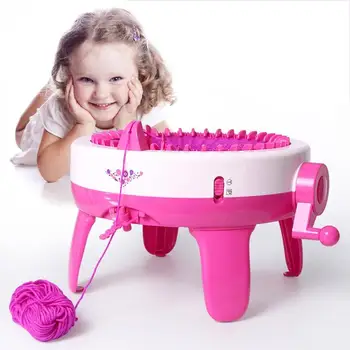 Mașină de tricotat 40 De Posturi Ac razboi de Tesut pentru Fata Scraf Pălărie de Aniversare pentru Copii Jucării de Tricotat, de Cusut, Instrumente Roz