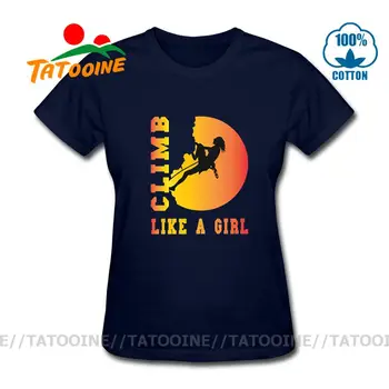 Vintage Rock Alpinism Tricou femei Alpinist T-shirt de a Urca ca o fată tricou slim fitness Rock urca tricou camiseta