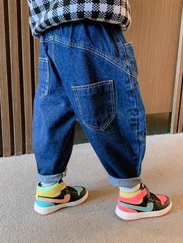Baieti din Bumbac Casual, Blugi Fashion 2020 Nou Stil de Toamnă pentru Copii Pantaloni Harem coreean Pantaloni pentru Copii Haine pentru Copii