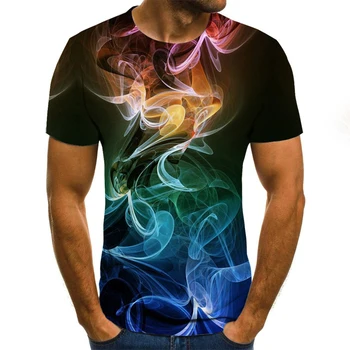 2020 vara noi bărbați t-shirt 3D imprimate t-shirt pentru bărbați sălbatice casual, O-gât de sex masculin de moda t-shirt de imprimare 3D T-shirt marimea 6XL