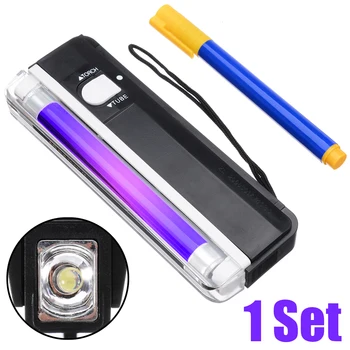 1Kit Lanterna UV Tub de Lumină Bec Pentru Bancnote, Carduri de Credit permisele de Conducere, Pașapoartele de Iluminat Lanterne Lampi Ultraviolete