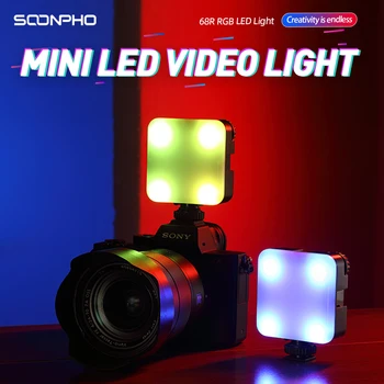 6W Mini LED RGB Lumina Video cu Trepied 2700K-6500K Pe Camera se Umple de Lumină Fotografie de Iluminat Pentru Tiktok Vlog Lumina lămpii