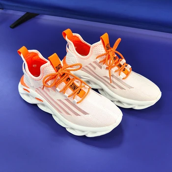 Nouă bărbați rularea pantofi de moda de sport în aer liber de mari dimensiuni alb portocaliu casual jogging respirabil sneakers48 de metri de design de brand