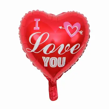 18inch 10buc dragoste Inima Baloane Gonflabile Folie, Baloane Nunta Ziua Îndrăgostiților Decoratiuni Balon cu Heliu Te Iubesc Globos