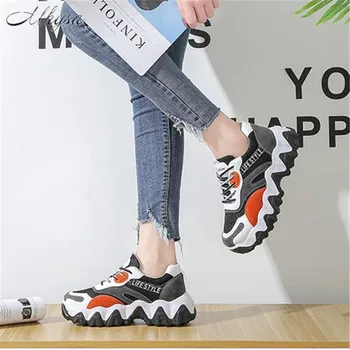 2020 primăvara și toamna noi femei vulcanizat pantofi de moda cu ochiuri pantofi wild wild sport pantofi sport pentru femei M561