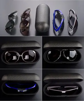 Noi 2020 Material de Fibra de Carbon ochelari de soare Caz Noul Negru din Piele pentru Bărbați Ochelari de Cazul Doamnelor Titularul Sticla Proteja Caz