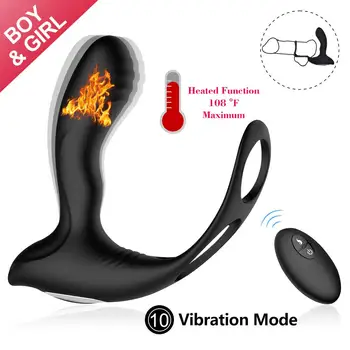 Wireless inel penis vibrator anal prize de prostata masaj vibratoare, butt plug anal dildo anal sex jucărie pentru bărbați gay faloimitator