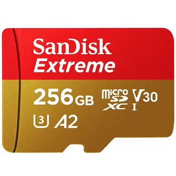 SanDisk Extreme Transport Gratuit Card Micro SD U3 A2 Card de Memorie de 32GB, 64GB, 128GB, 256GB TF Card pentru Camera Drone cartao de memoria