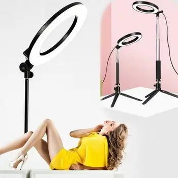30cm 3-Culori Lumina LED-uri de Lumină Inel Fotografice Selfie Inel de Iluminat Cu Adaptor Pentru Youtube Machiaj Video Studio Umple de Lumină
