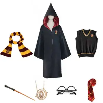 Copii Adulți Ochi-De-Șoim Halat Pulover Eșarfă Cravată Costum Godric Hermione Școala De Magie Uniformă Astropufii Halloween Acestui