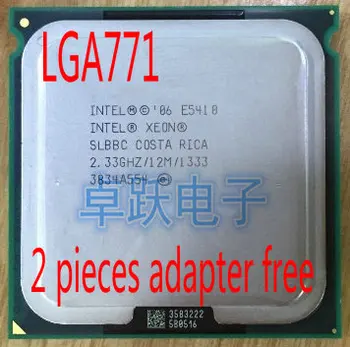 Intel Xeon E5410 e5410 2.33 GHz/ 12M/80W/ 1333 Procesor aproape de LGA771 Core 2 Quad Q8200 CPU Trimite două LGA775 adaptor