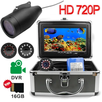 Erchang DV3524HD Video Subacvatice Pescuit Camera Cu SD Card de 16GB Infraroșu + Led Alb 1280*720P Rezoluție de Gheață/Pescuit pe Mare Cam