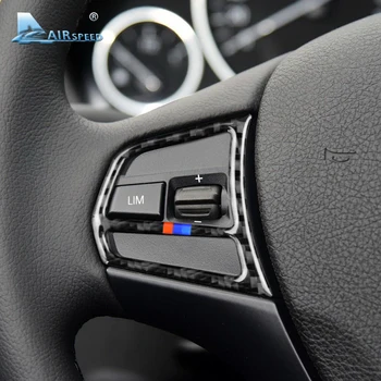 Viteza pentru BMW F20 F21 F30 F32 F34 Accesorii de Interior din Fibra de Carbon Mașină de Butoane de pe Volan Autocolante Capacul Ornamental Decor