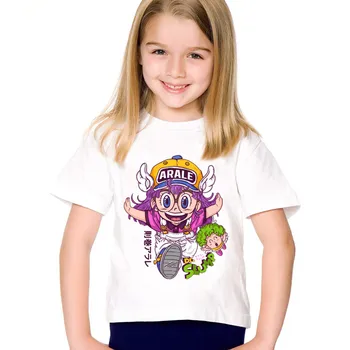 Anime-ul de Imprimare de desene animate pentru copii tricou pentru baieti de kawaii Drăguț Arale Copii Amuzante tricouri Copii Vară O-Neck tricou fata fete haine