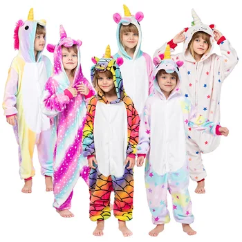Costum Copii Unicorn Pijamale Copii Animale Unicorn Sleepwear Anime Hanorac Pijama Pentru Fete Baieti Traverse Pijamale
