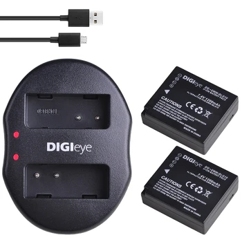 2X DMW-BLG10 BLE9 Baterie + Dual USB Incarcator pentru Panasonic Lumix DMC-GF5 GF6 GX7 DMC-LX100 DMC-GX85 GX80 ZS200 ZS100 ZS60