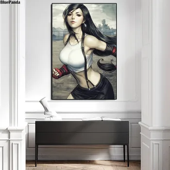 Tifa Lockhart Jocul Picturi Pe Panza Printuri Imagine Modular Pentru Camera De Zi Poster Pe Perete Decor Acasă