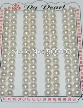En-gros de 120 buc 5.5-6mm Jumătate forate plat perla