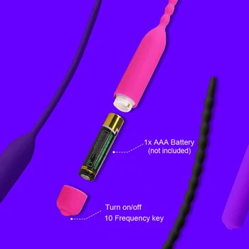 10 viteze Vibratoare Uretral Jucarii Sexuale Penis Plug Uretra Vibrator pentru Bărbați Uretral Introduce Cateterul de sex Masculin de Castitate pentru Penis de Sondare