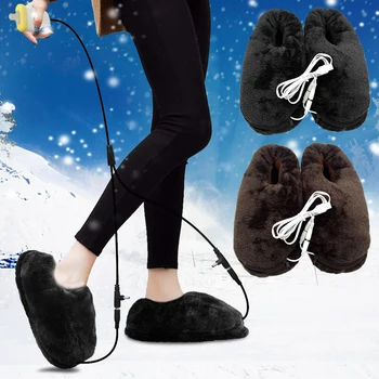 De iarnă Acasă Picioarele Calde de Încălzire Pantofi Rece Relief Moale Electrice Fiabile Încălzit Papuci de casă USB Portabil Acasă Pad Cadou Picătură de Transport maritim