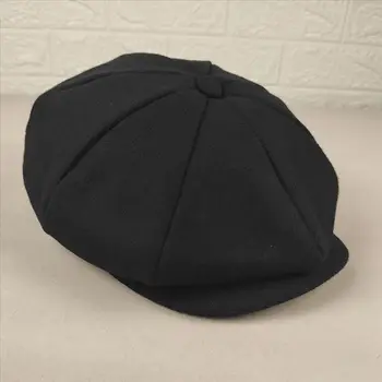 2020 Iarna Femei Octogonal Pălărie Om de Mari Dimensiuni Capac de Lână Pictor Pălării Cap Mare de Bărbați Plus Dimensiune vânzător de ziare Capace 55-59cm 58-61cm
