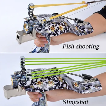 Cu Laser Cu Scopul De Pescuit De Noapte Trage Set Rolă De Pescuit Arma De Fotografiere De Mare Adâncime Catapulta Vânătoare Praștie