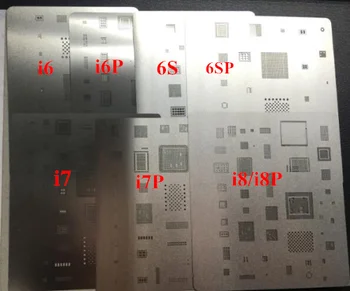 7pcs/lot BGA reballing reball matrita pentru iphone 6 6plus 6s 6splus 7 7plus 8 /8plus cpu power touch WIFI IC HDD