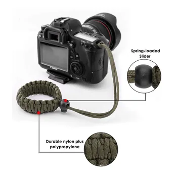10buc Nou Cureaua de la Aparat de Fotografiat Încheietura Curea de Prindere de Mână Paracord Impletit Brățară pentru Nikon Canon Sony Pentax DSLR Panasonic