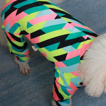 Câine De Companie Salopeta Patru Picioare Salopete Haine Puppy Protect Burta Bumbac Stretch Pentru Câini De Talie Mică Pijama Cu Maneca Lunga Tricou Pug