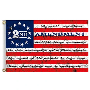 American Ross-al Doilea Amendament Pavilion Decorative Steaguri Și Bannere Poliester Flying Banner 90x150cm