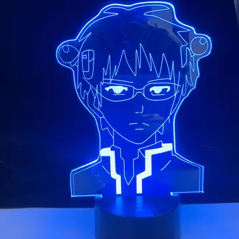 Anime Lampa Dezastruoase În Viața de Saiki K pentru Dormitor Acril 3D Lampa Veioza Decor Fani Ziua de naștere Petrecere de Craciun Cadou