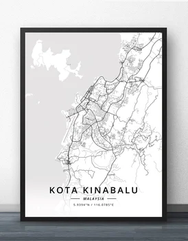 Kota Kinabalu Kuala Lumpur, Malaezia Harta Poster