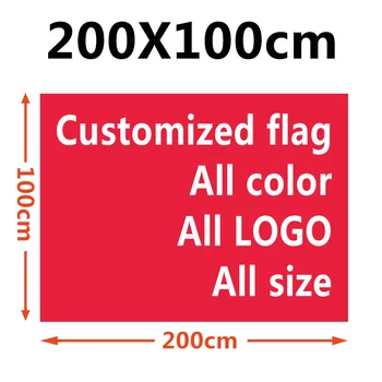 ZBOR Polyseter 200X100CM 1X2M Decor imprimat steagul personalizat