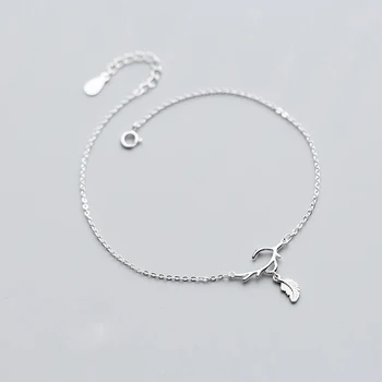 Trustdavis Argint 925 Ramură Frunze Dulce Brățări Pentru Femei Bijuterii de Argint Sterlină Aniversare Cadou Surpriza DS1163