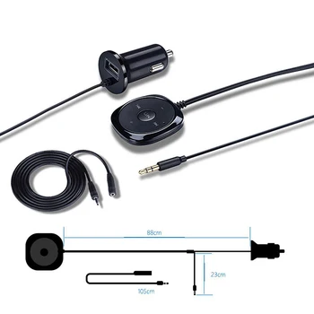 1set Wireless Stereo Hands-free Muzica cu Adaptor AUX pentru Boxe Stereo Auto Mini Audio Bluetooth Transmițător Receptor