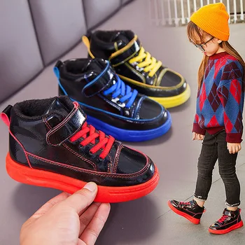 Copii Plus Catifea Adidași 2020 Iarna Noi Fetele Cald Bumbac Pantofi Baieti Moda Casual Pantofi pentru Copii Pantofi pentru Copii Baieti